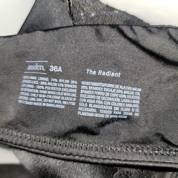 Women's The Radiant Racerback Push Up Bra - Black, Auden, Size 36A - Picture 10 of 10